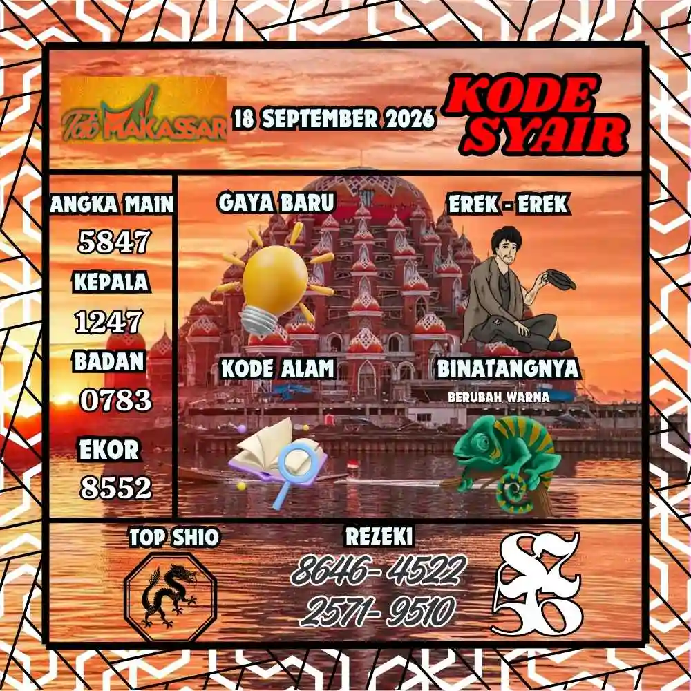 Kode Syair Makasar Pools September 2026

