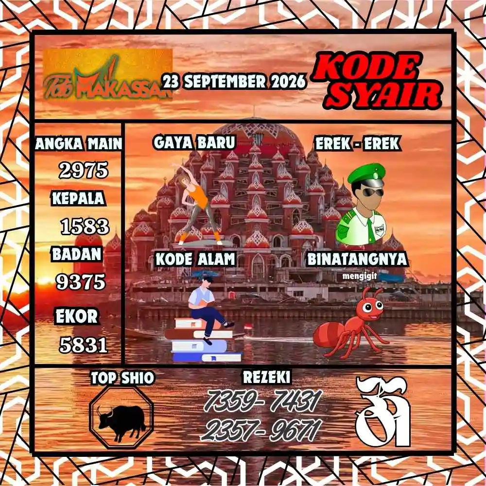 Kode Syair Makasar Pools September 2026
