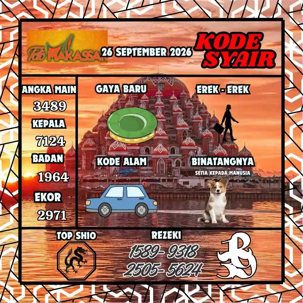 Kode Syair Makasar Pools September 2026
