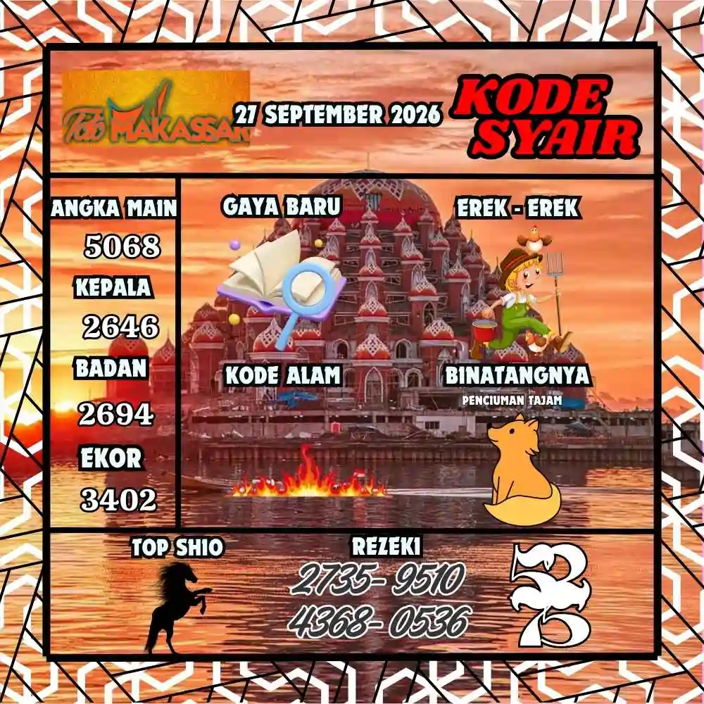 Kode Syair Makasar Pools September 2026
