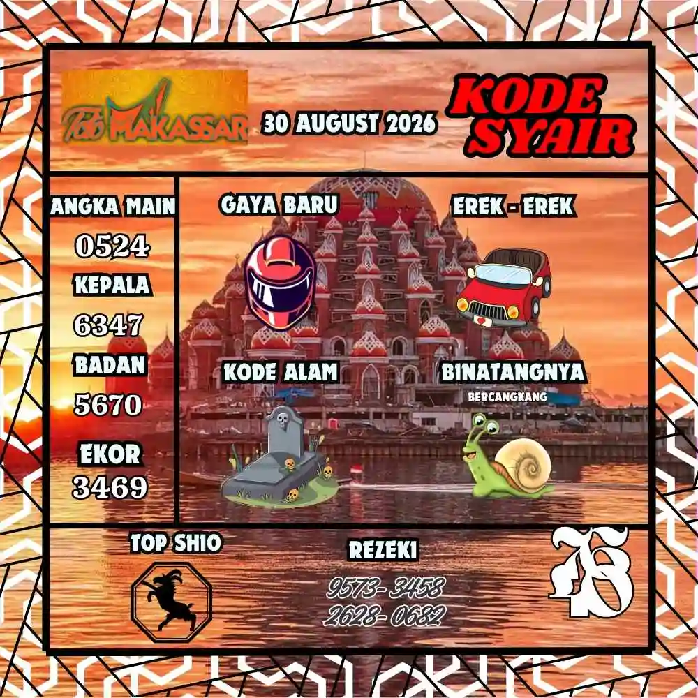 Kode Syair Makasar Pools Agustus 2026

