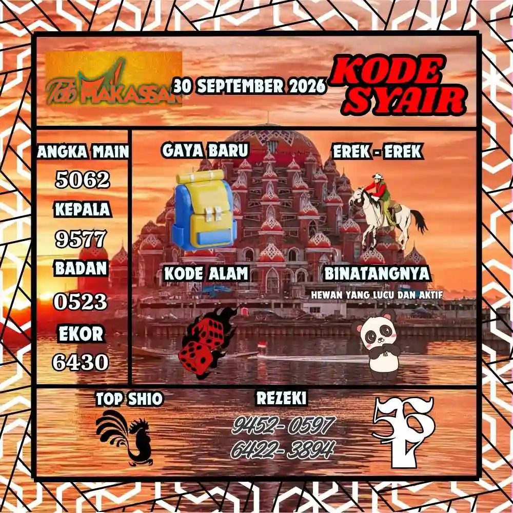 Kode Syair Makasar Pools September 2026
