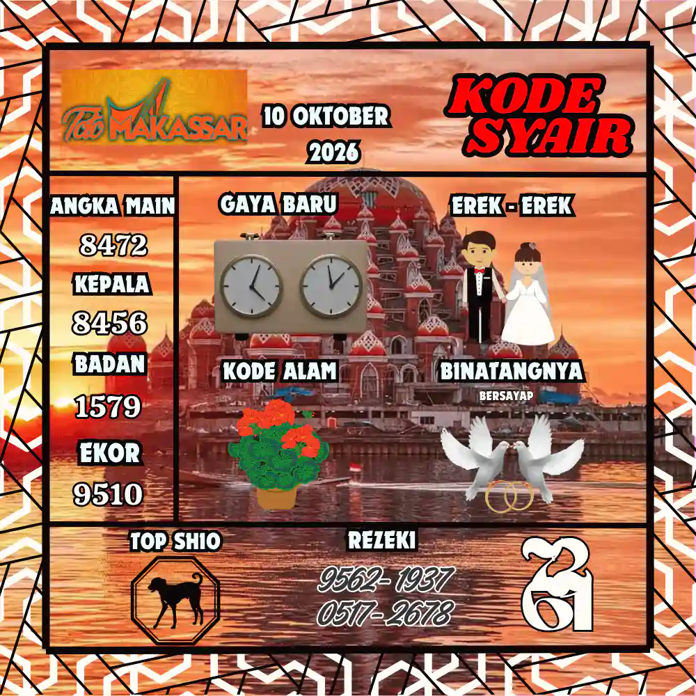 Kode Syair Makasar Pools Oktober 2026
