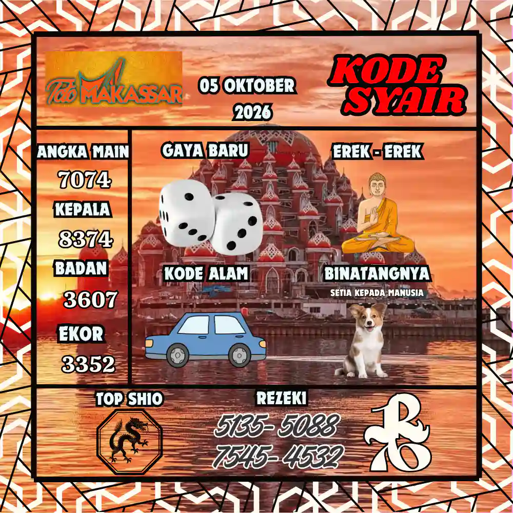 Kode Syair Makasar Pools Oktober 2026
