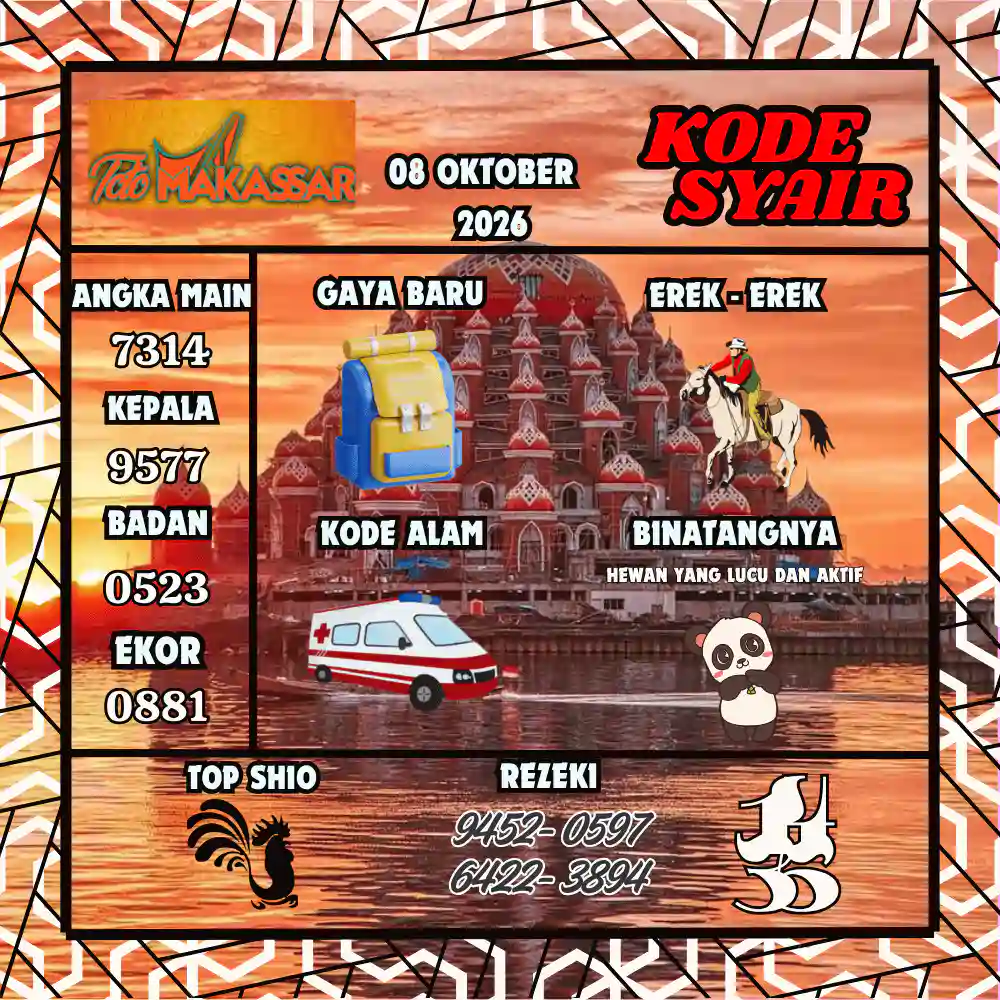 Kode Syair Makasar Pools Oktober 2026
